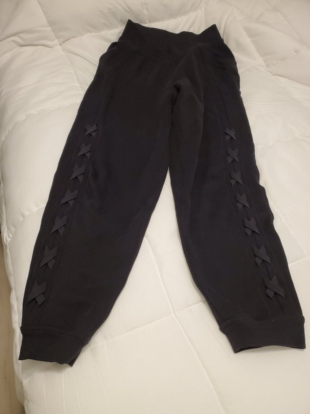 Lululemon Black Sweatpants with Side Lace Detail